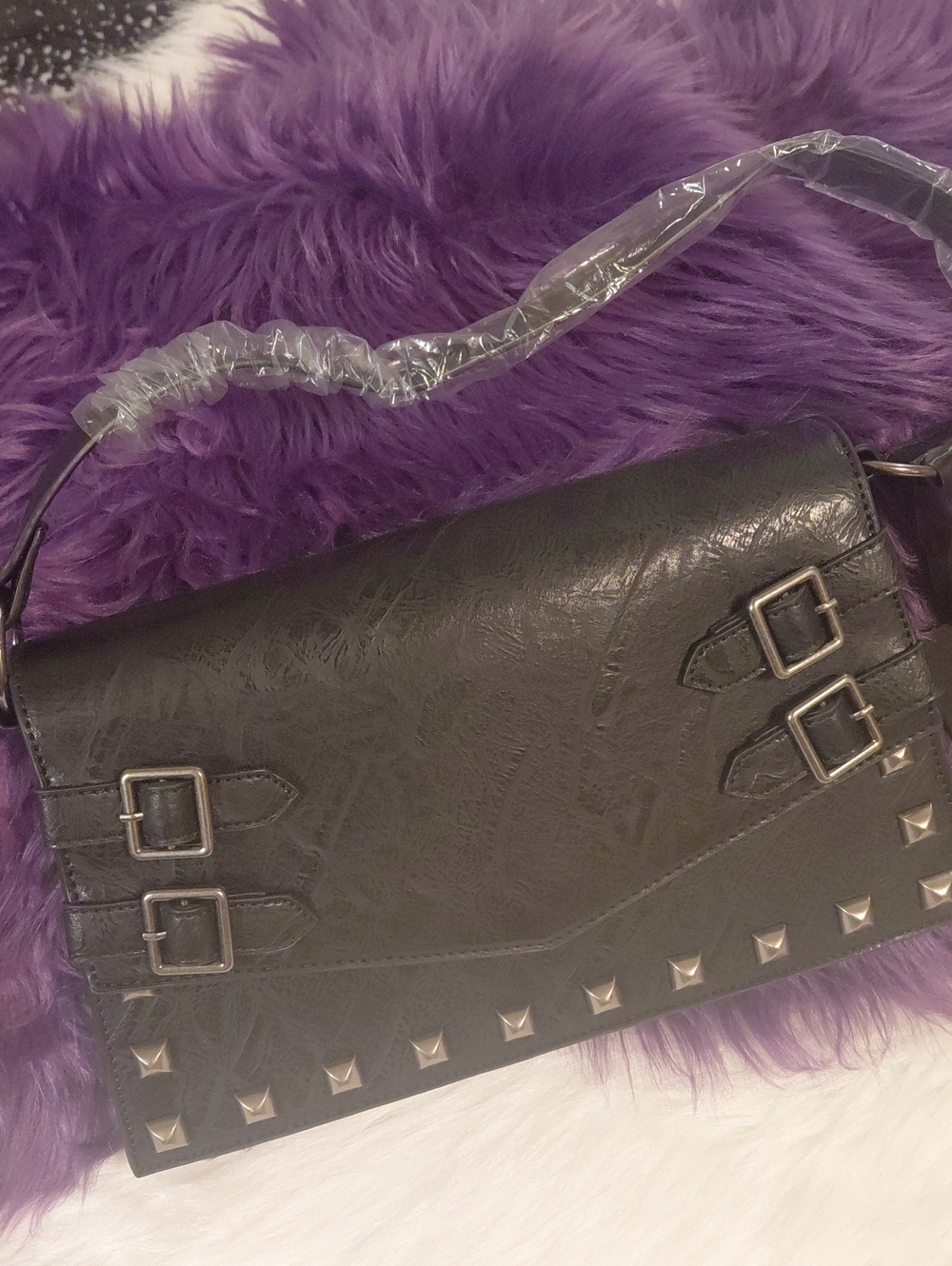 KILLSTAR SACRED PROMISE Black Studded Buckle  Women's Shoulder Bag